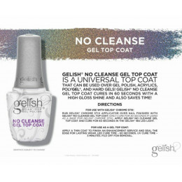 Gelish, верхнее покрытие без липкого слоя No Cleanse Top Coat, 15 мл 