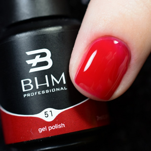BHM Professional, гель-лак №051, Raspberry, 7 мл