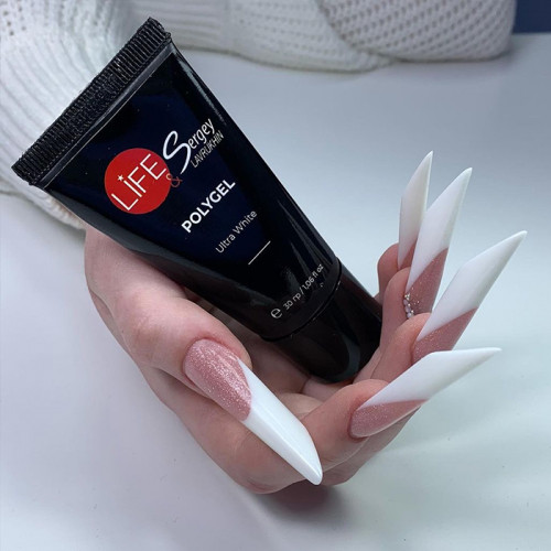 LIFE, ультра-белый полигель Ultra White Polygel, 30 г