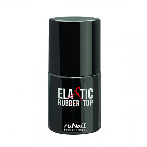 ruNail, Топ каучуковый Elastic, Rubber Top, 10 мл