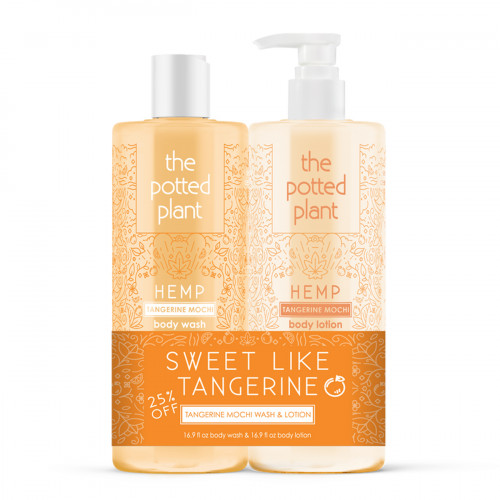The Potted Plant, Набор тонизирующих средств для ухода за телом Tangerine Mochi Duo Bundle